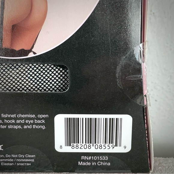 Seven ‘til Midnight Black Merrywidow Set One Size butterfly thong lingerie NIB - Picture 8 of 9